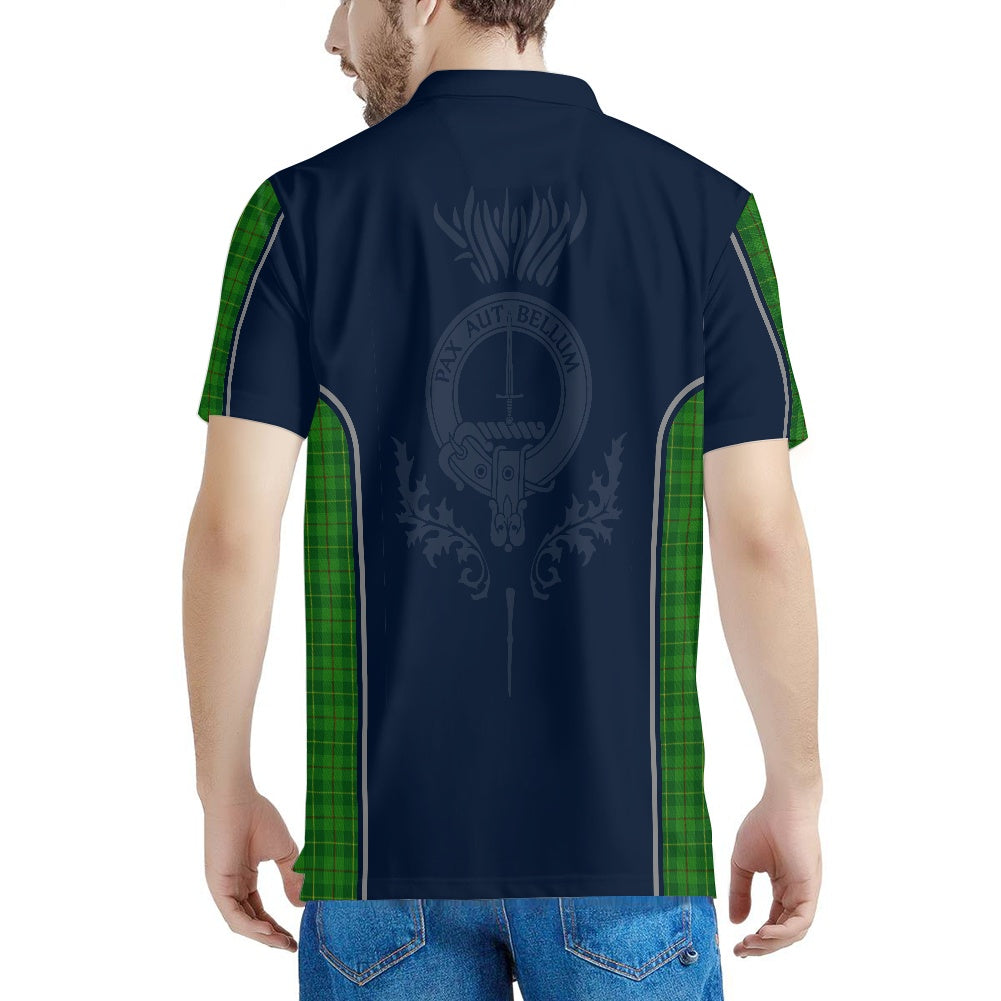 Clan Blaine Crest & Green Tartan Polo