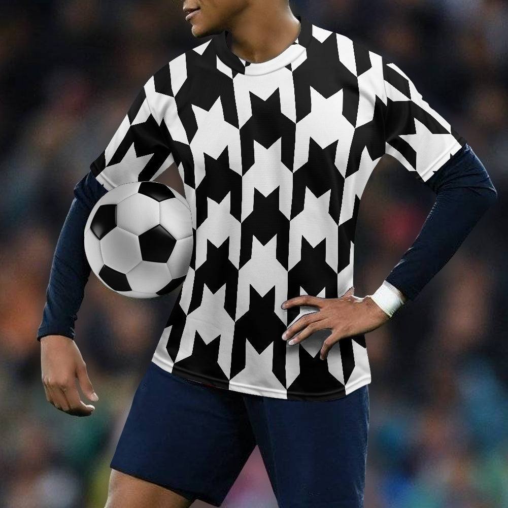 Two Tone Houndstooth Football Shirt