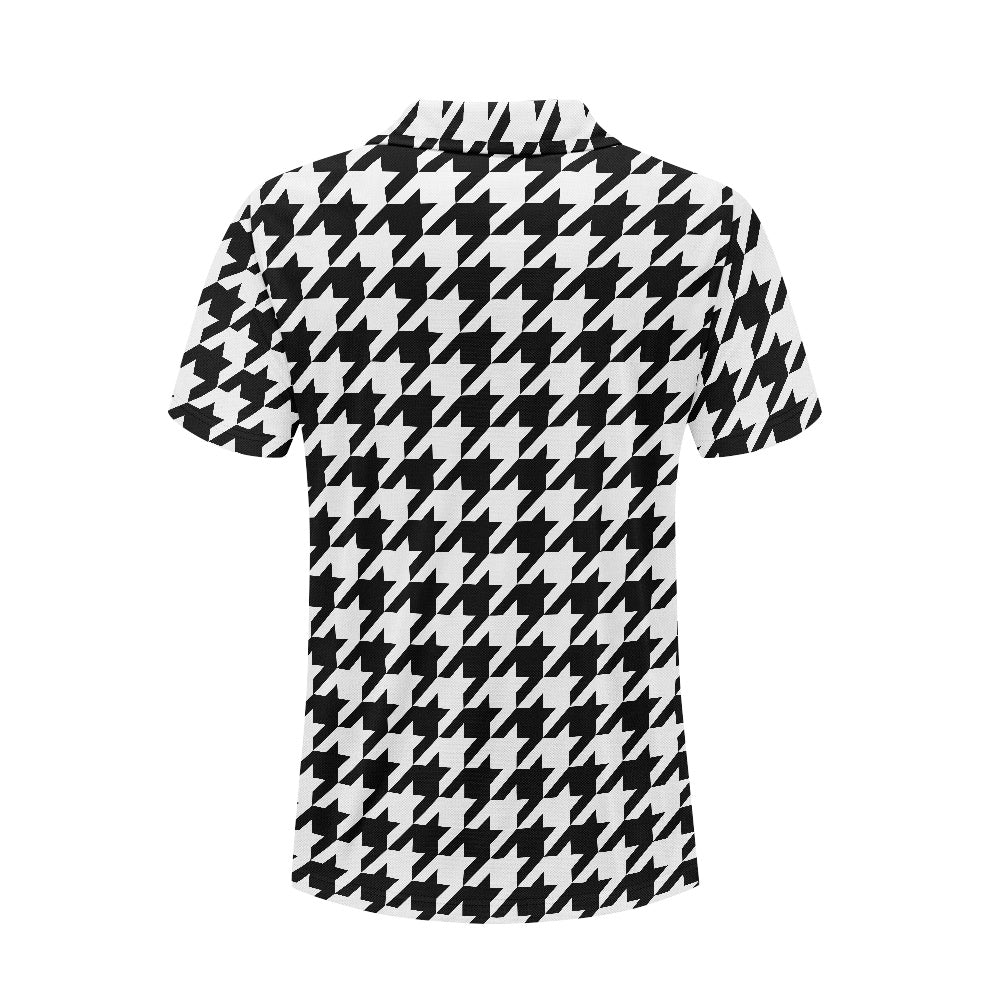 Two Tone Houndstooth Polo