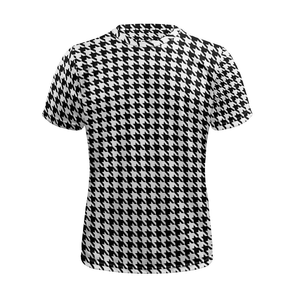 Two Tone Houndstooth Football Shirt