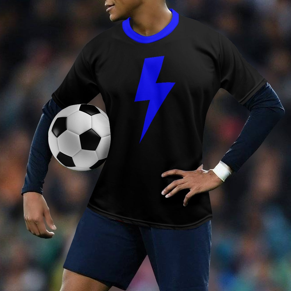 Lightning Bolt - Blue - Football Shirt