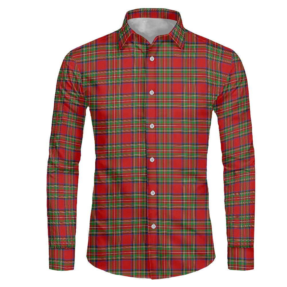 Clan Stewart Tartan Men's long-sleeved shirt