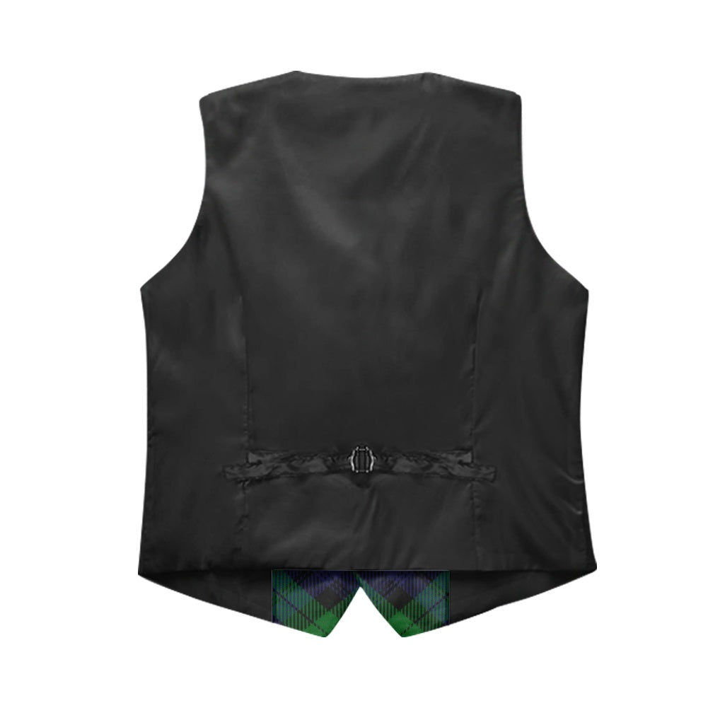 Black Watch Tartan Bias Suit vest jacket