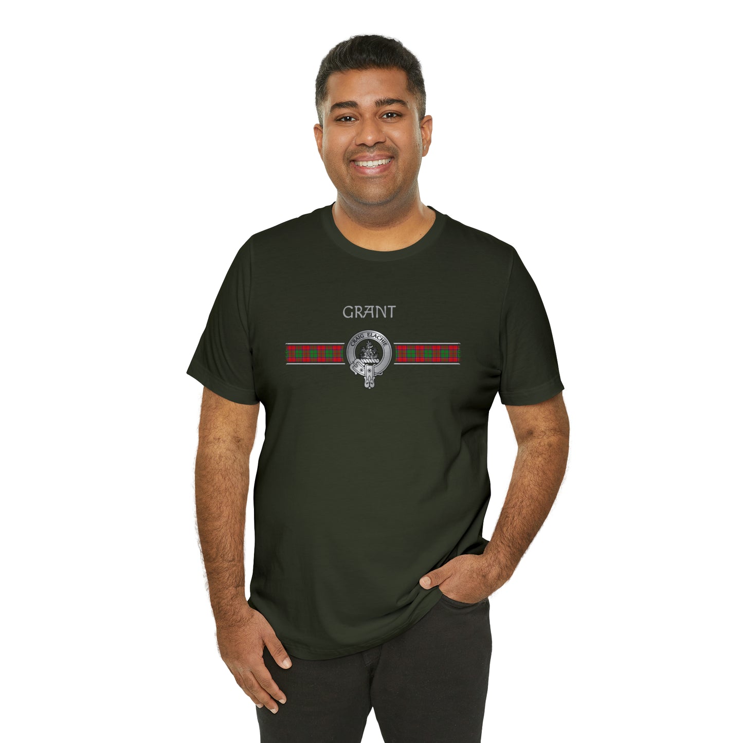 Clan Grant Crest & Tartan | Unisex T-Shirt