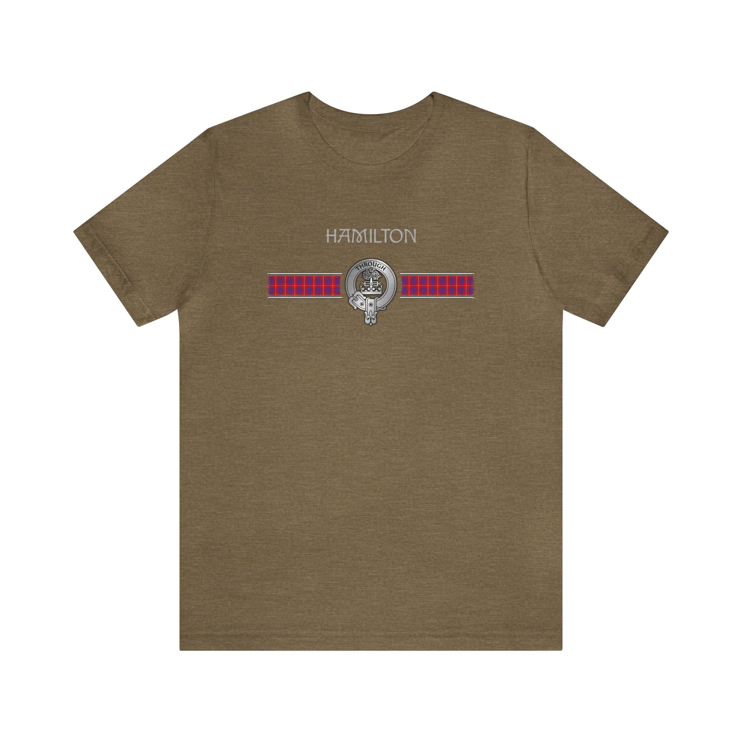 Clan Hamilton Crest & Tartan | Unisex T-Shirt