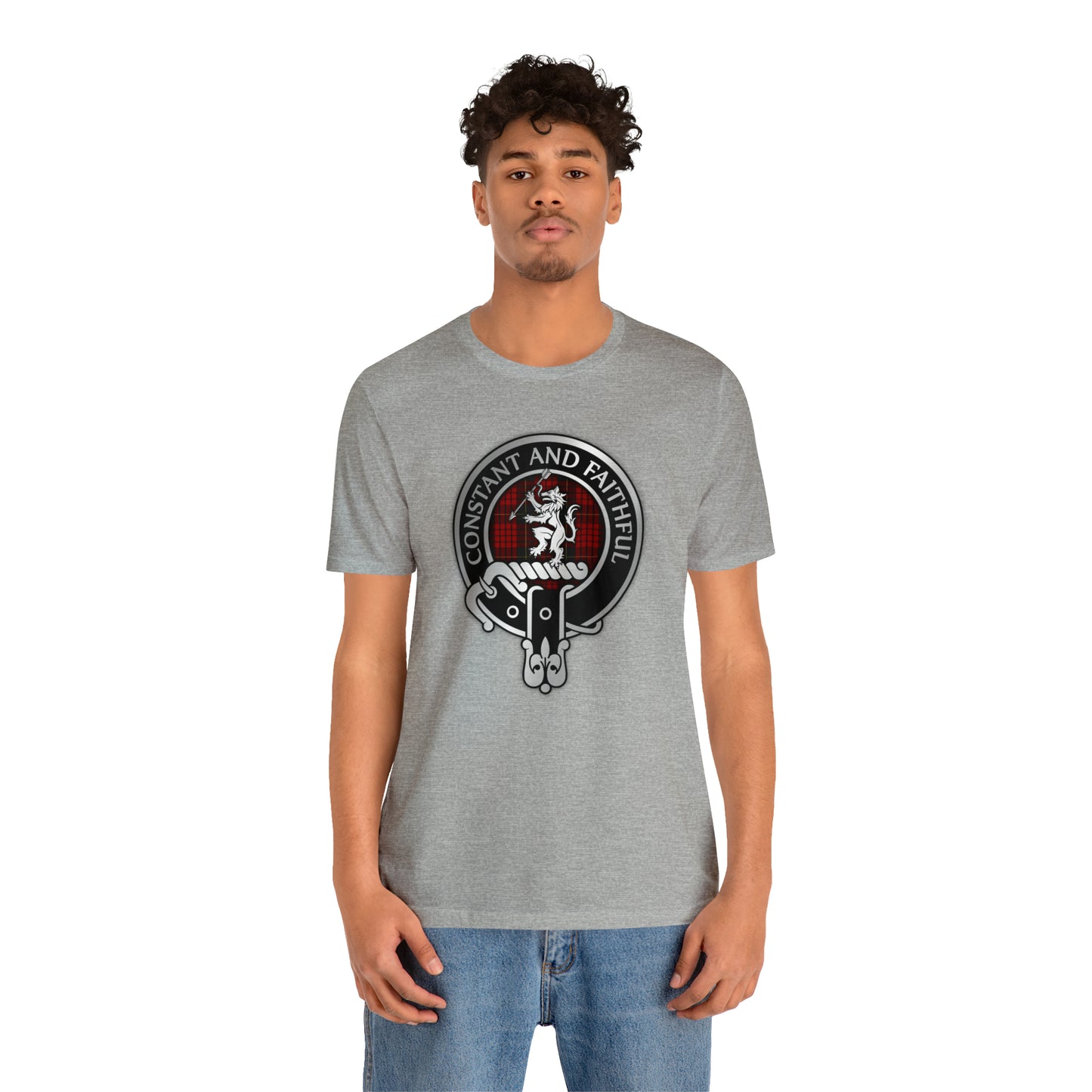 Clan MacQueen Crest & Tartan | Unisex T-Shirt