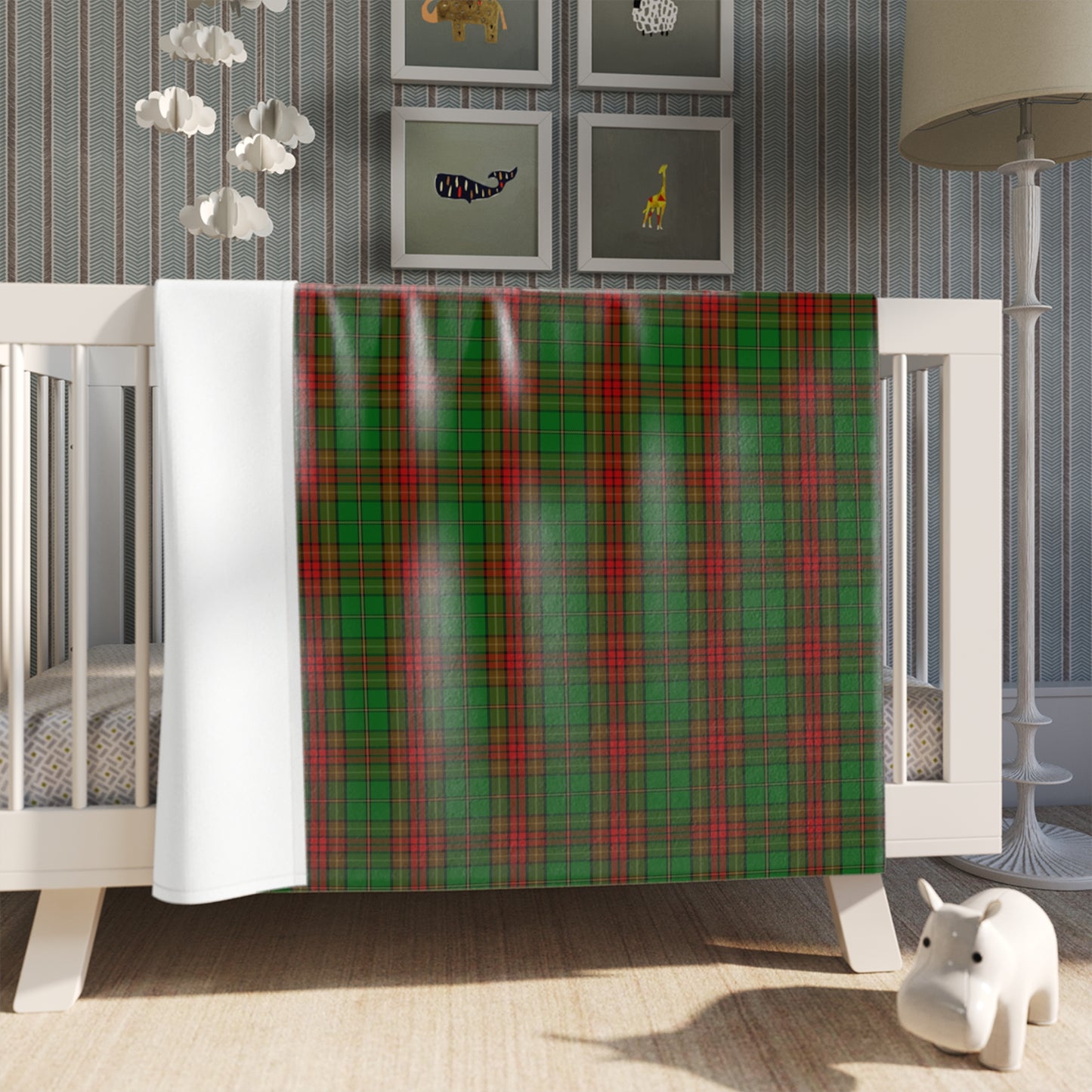 Irish County Cavan Tartan Throw Blanket