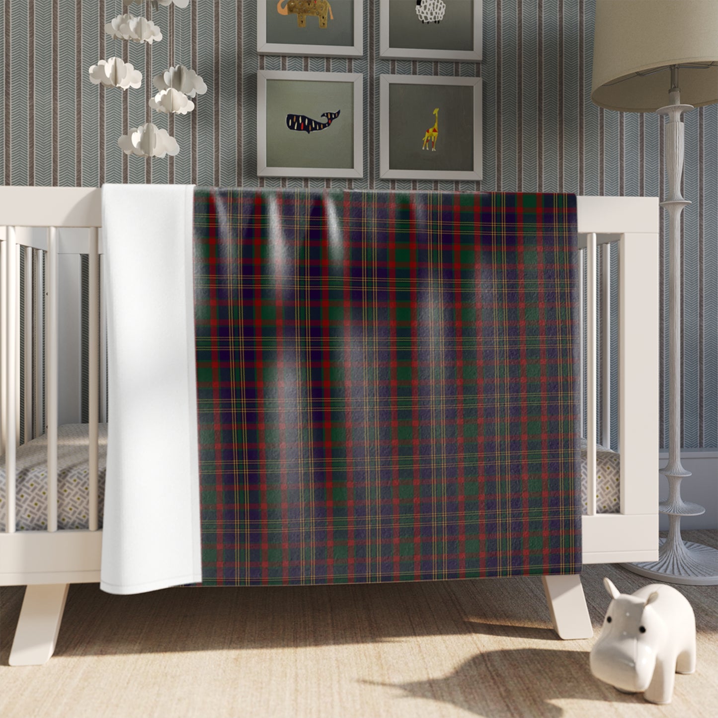 Irish County Cork Tartan Throw Blanket