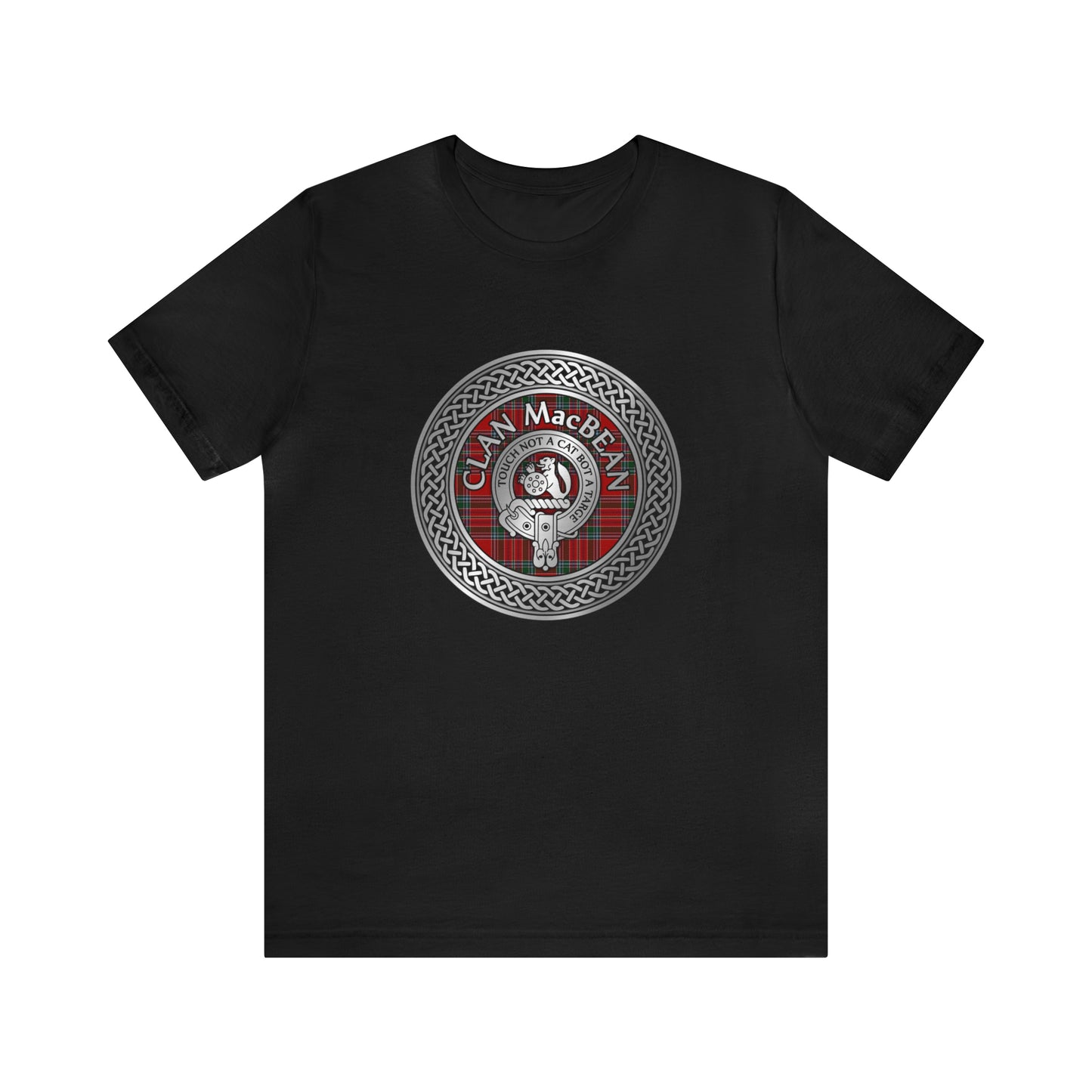 Clan MacBean Crest & Tartan Knot | Unisex T-Shirt