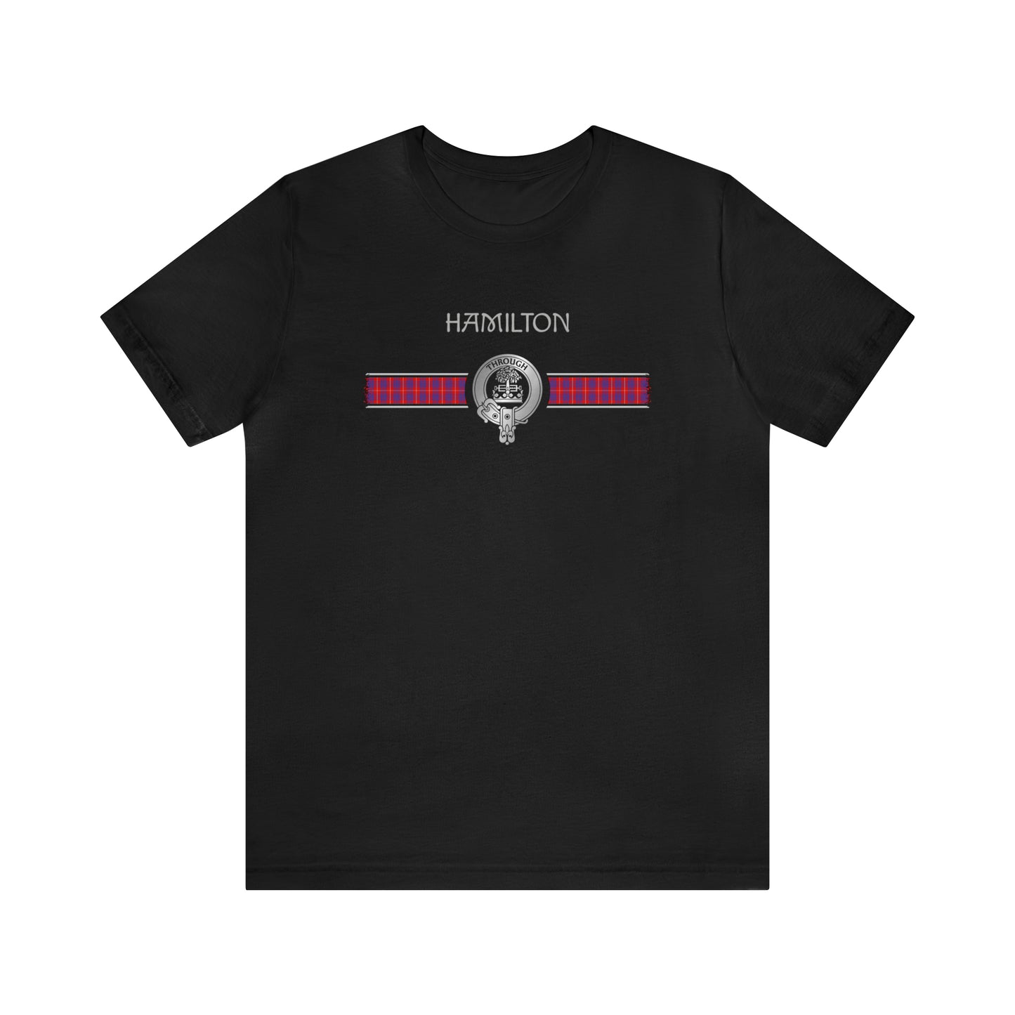 Clan Hamilton Crest & Tartan | Unisex T-Shirt
