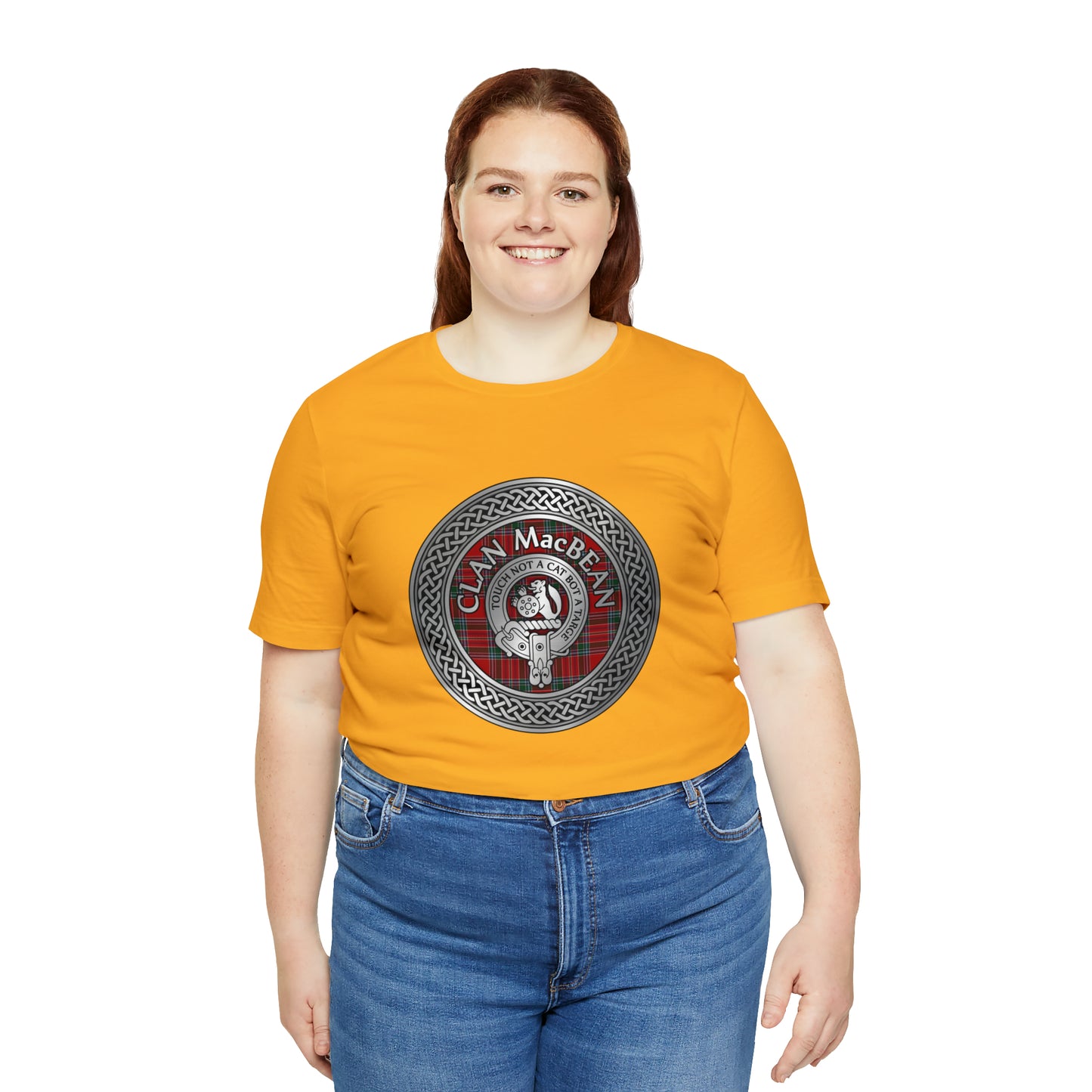 Clan MacBean Crest & Tartan Knot | Unisex T-Shirt