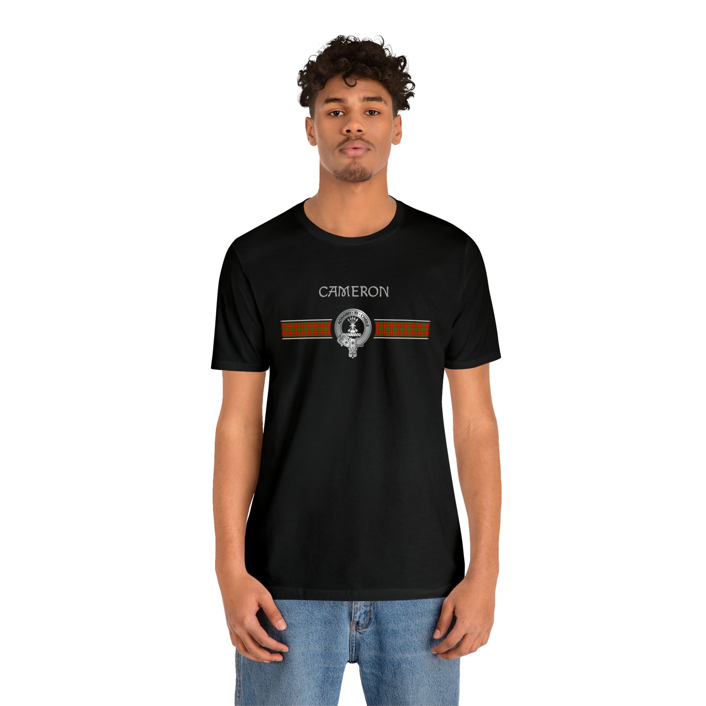 Clan Cameron Crest & Tartan | Unisex T-Shirt