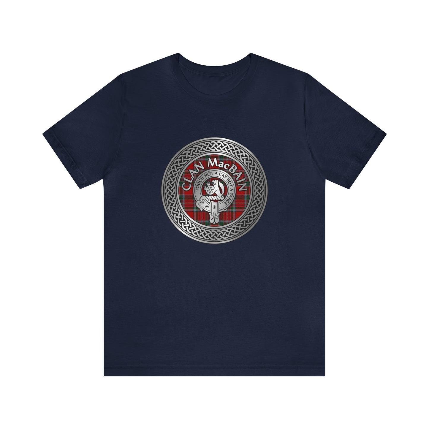 Clan MacBain Crest & Tartan Knot | Unisex T-Shirt