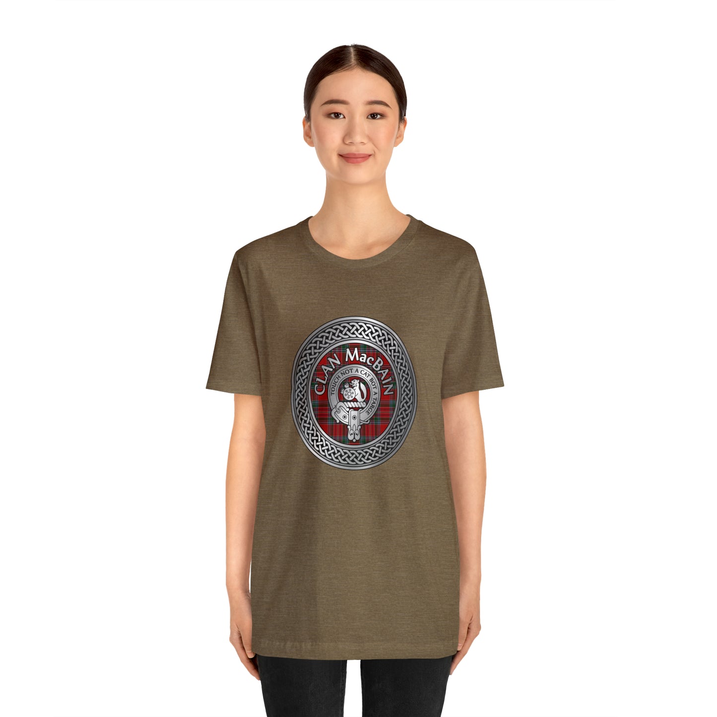 Clan MacBain Crest & Tartan Knot | Unisex T-Shirt