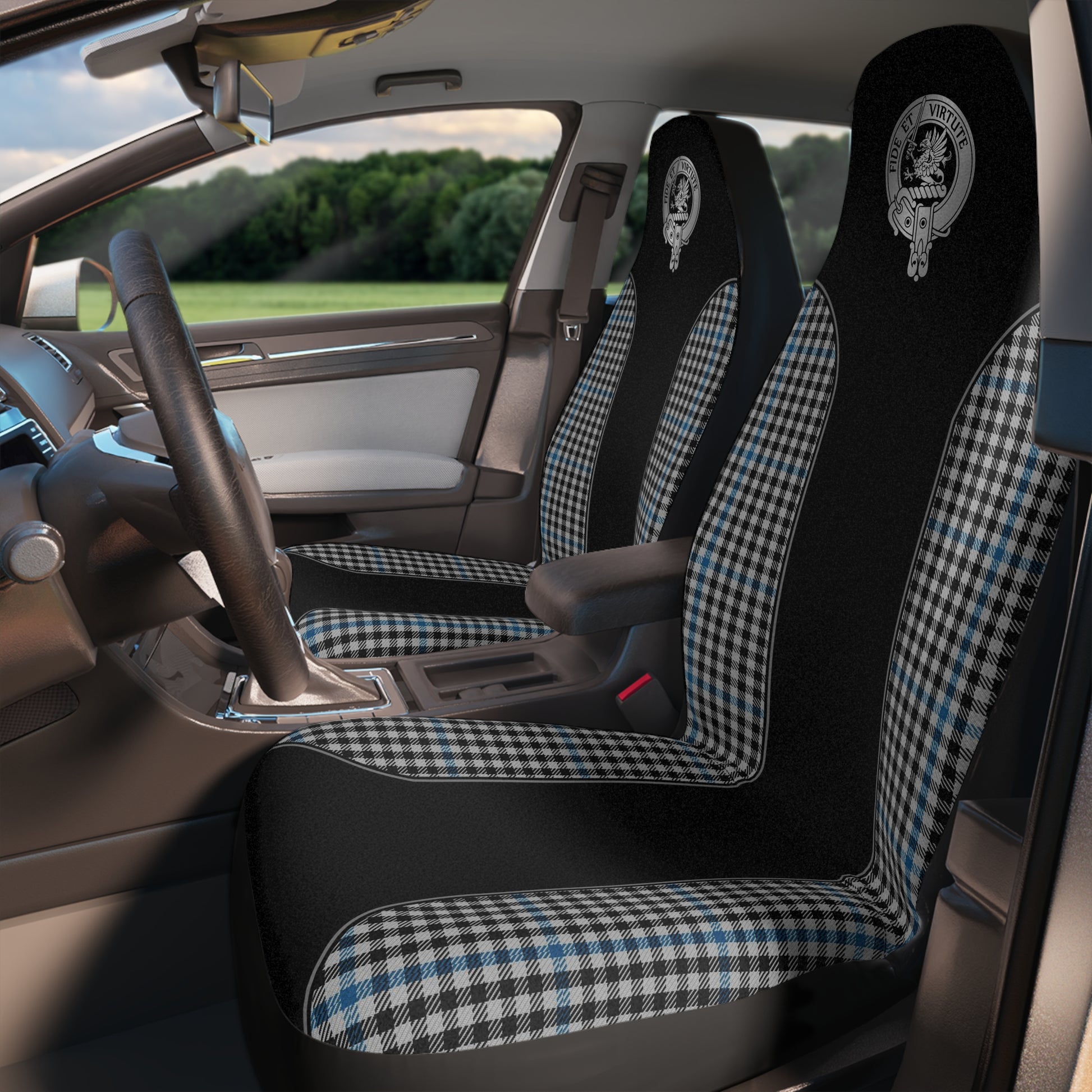 Clan Gladstone Crest & Tartan Car Seat Covers