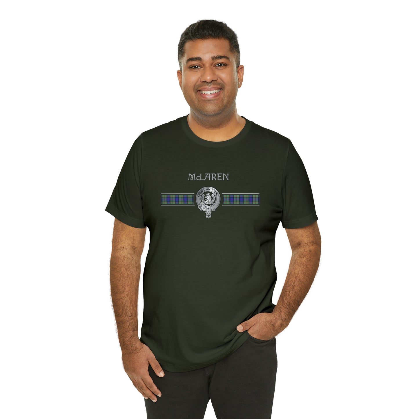 Clan McLaren Crest & Tartan | Unisex T-Shirt