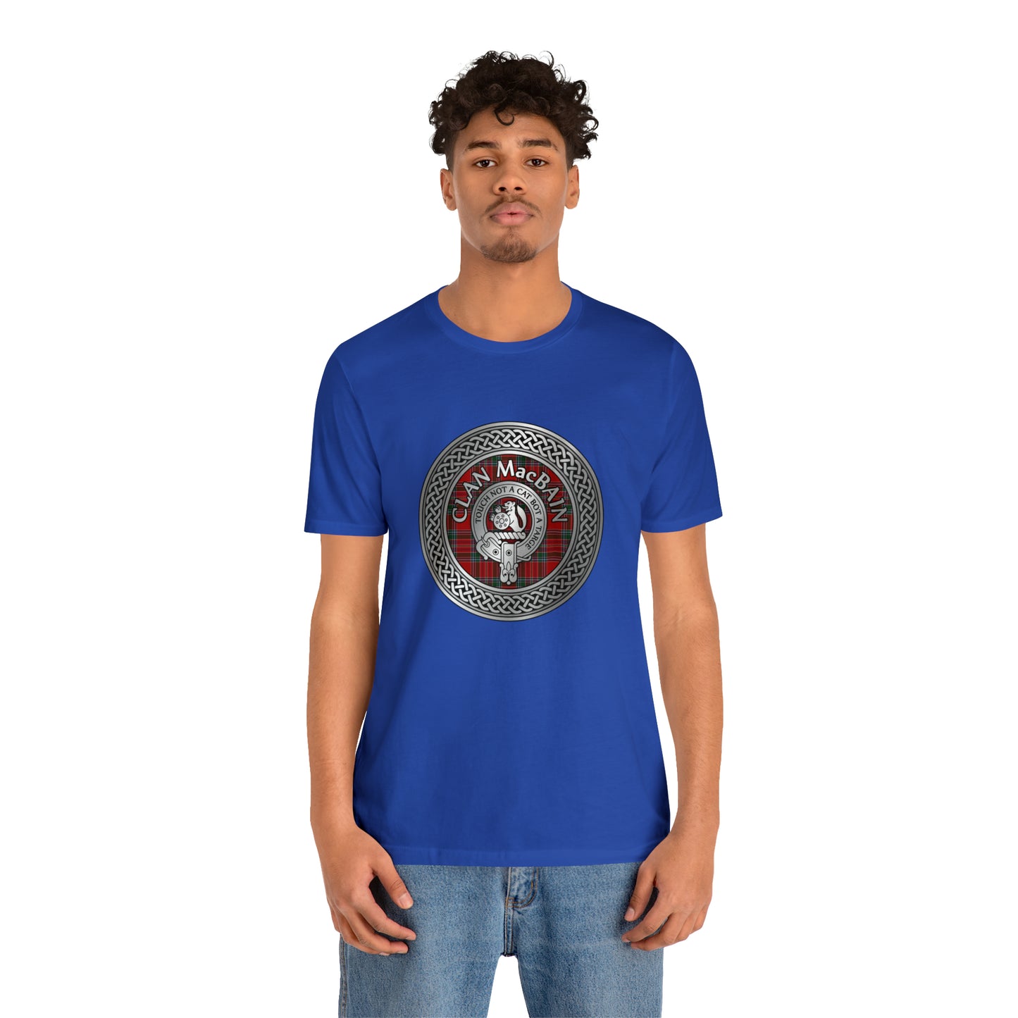 Clan MacBain Crest & Tartan Knot | Unisex T-Shirt
