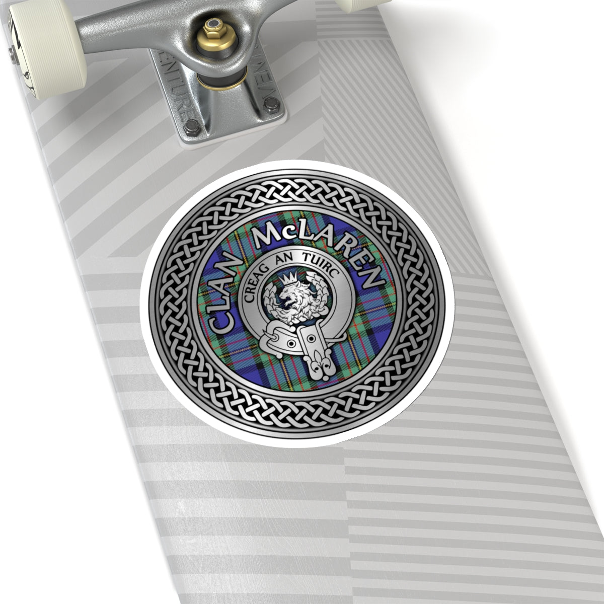 Clan McLaren Crest & Tartan Knot Kiss-Cut Stickers