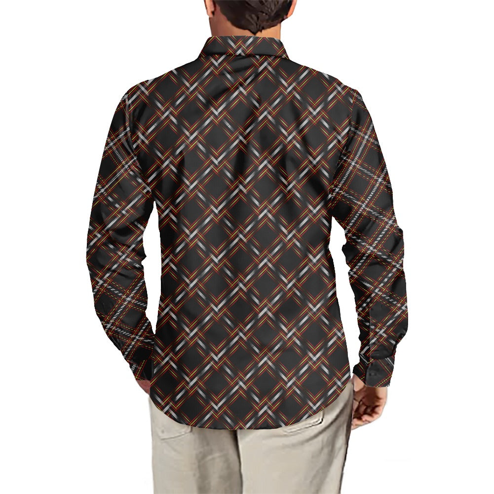 Black Country Tartan Men's long-sleeved shirt