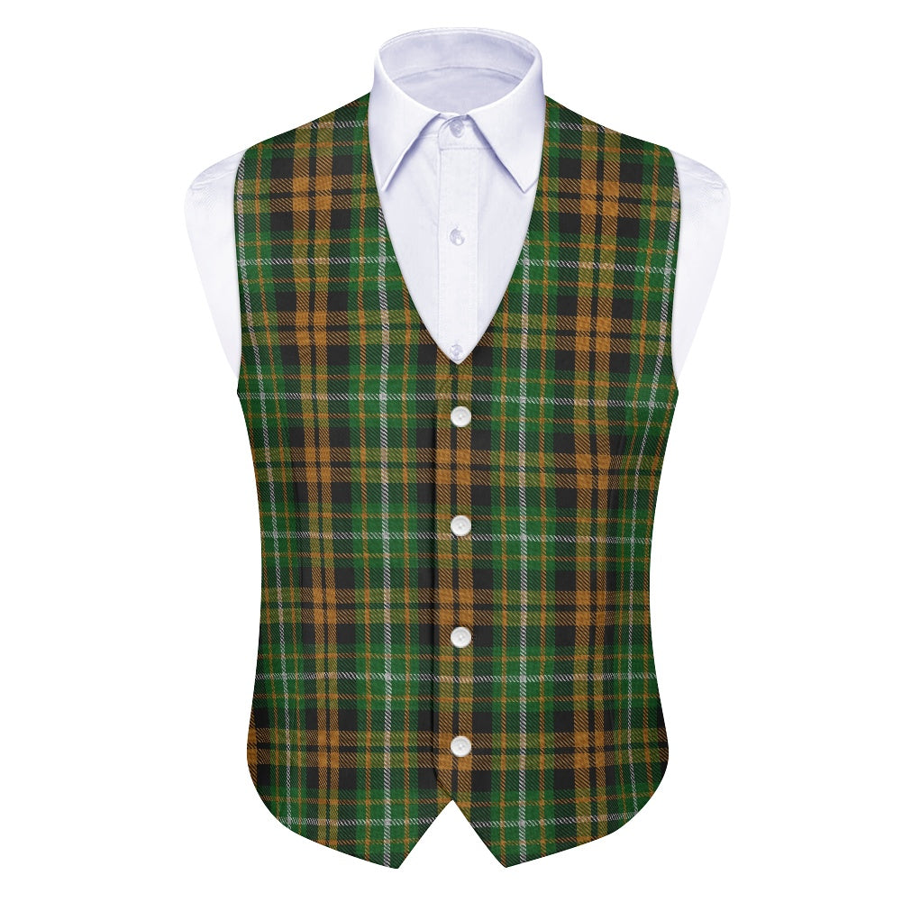 Clan Ramsay Orange Tartan Suit vest jacket
