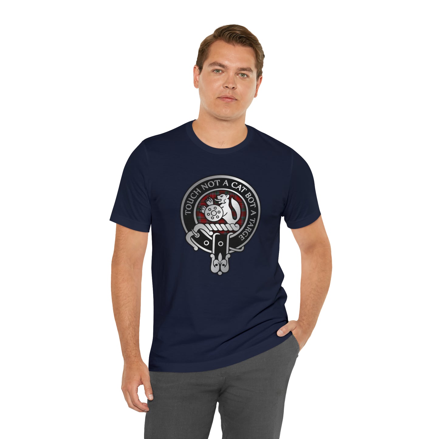 Clan MacBean | MacBain Crest & Tartan Knot | Unisex T-Shirt