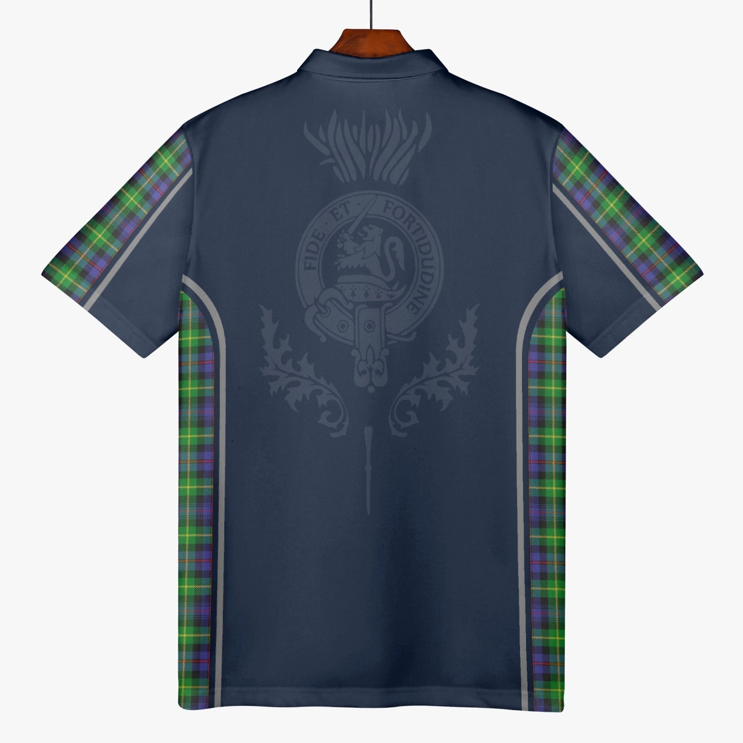 Clan Farquharson Crest & Tartan Polo Shirt