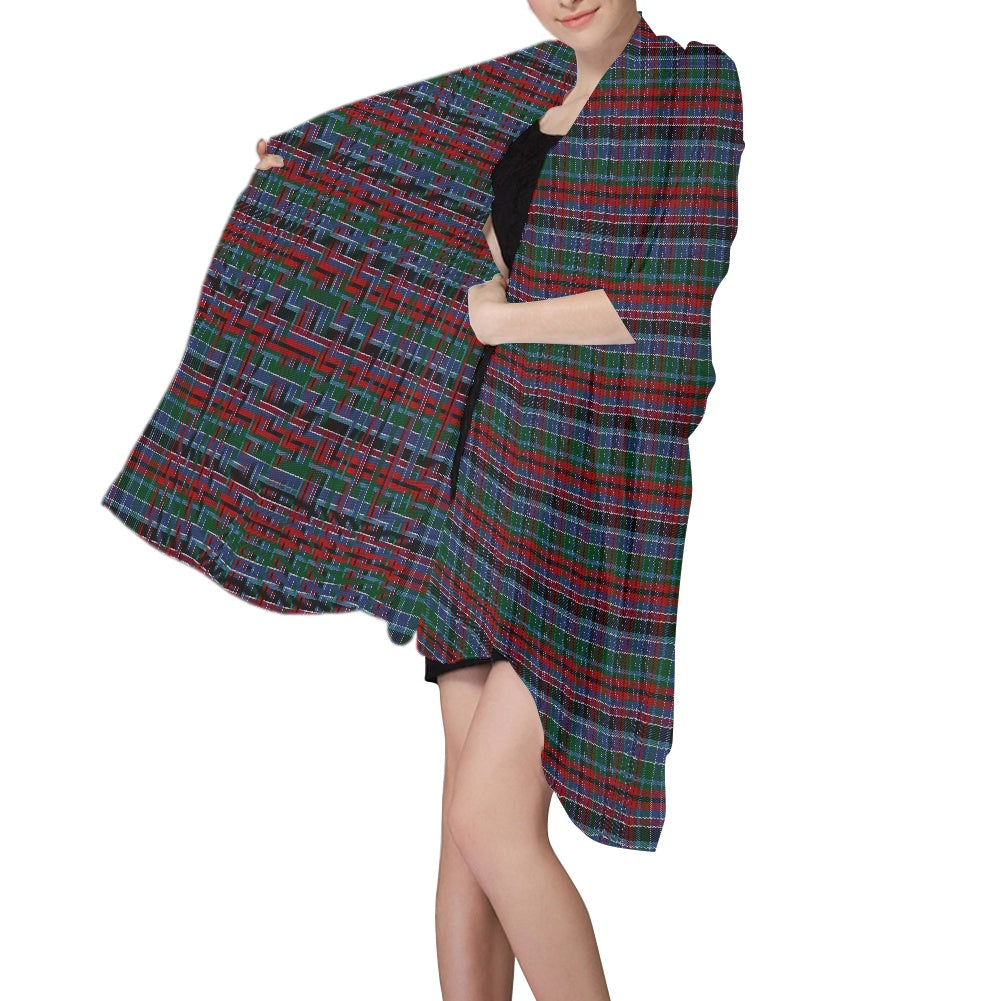 Clan Gordon Red Tartan Chiffon Scarf
