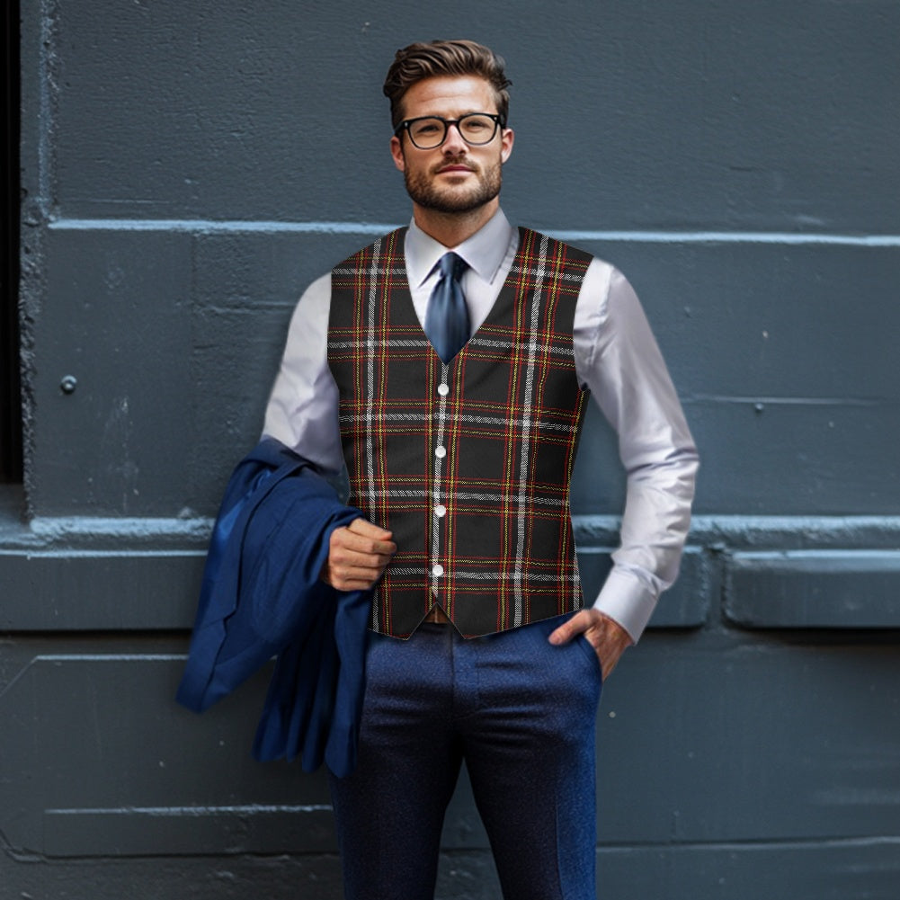 Black Country Tartan Suit vest jacket