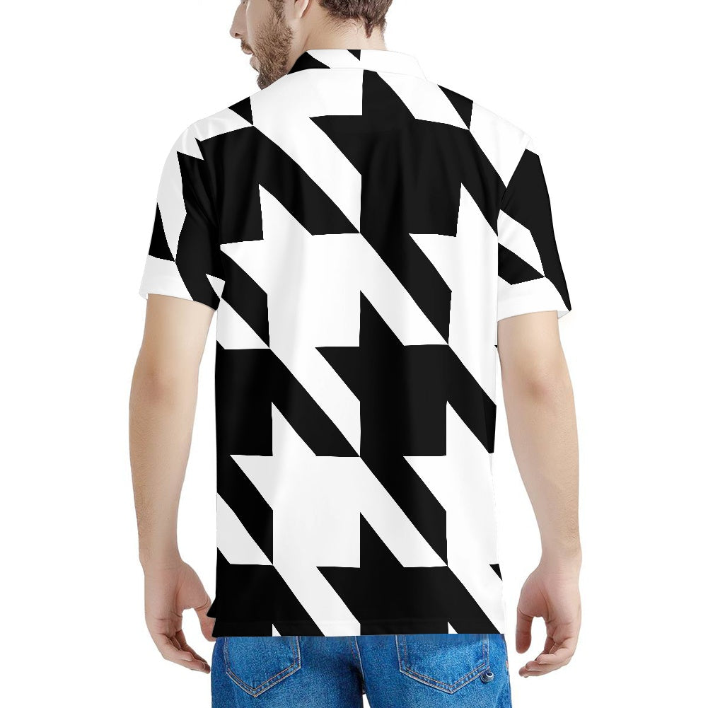 Two Tone Houndstooth Polo