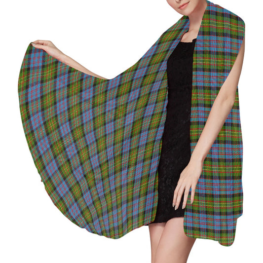 Clan Bowie Tartan Chiffon Scarf