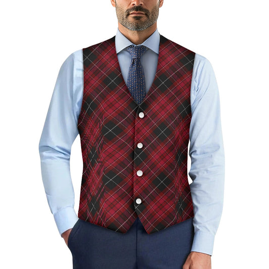 Pride of Wales Tartan Suit vest jacket