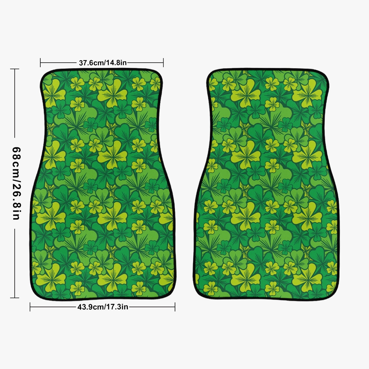 Irish Shamrock Car Floor Mats - 2Pcs