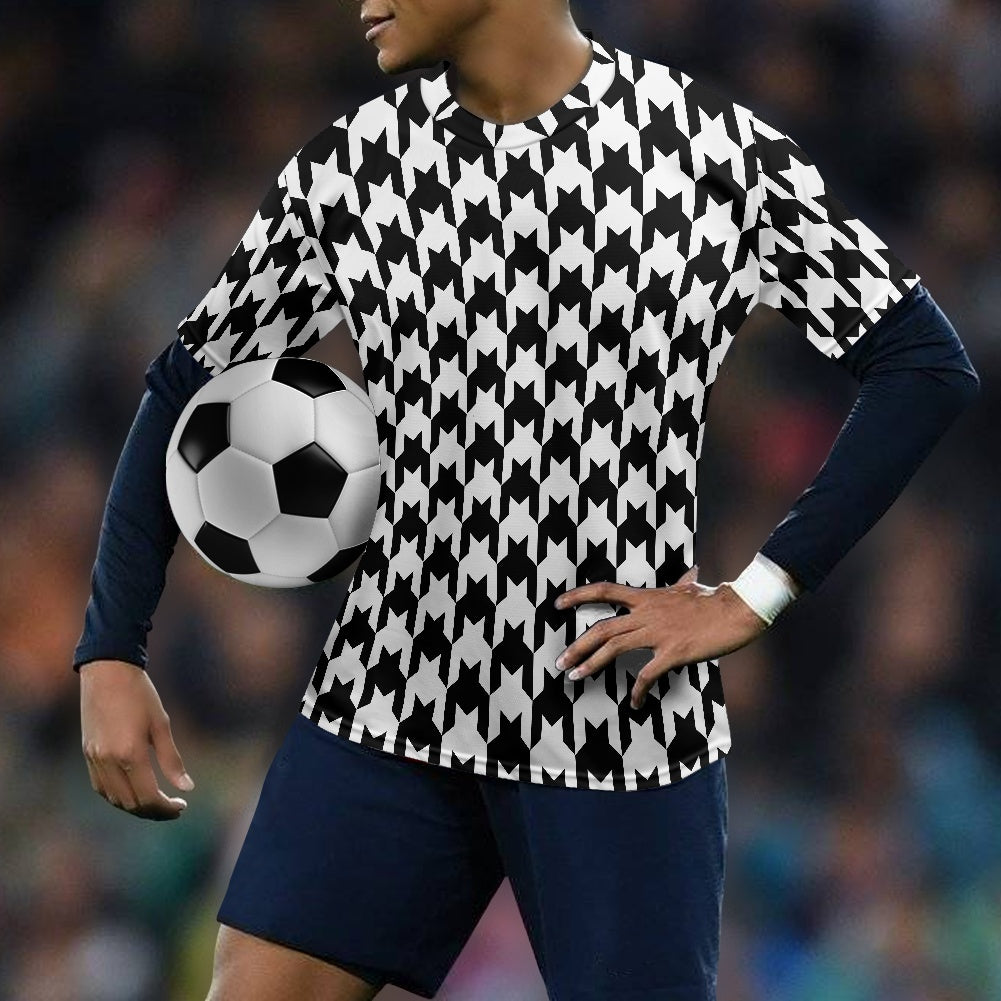 Two Tone Houndstooth Football Shirt