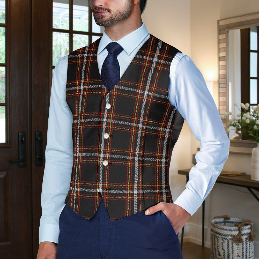 Black Country Tartan Suit vest jacket
