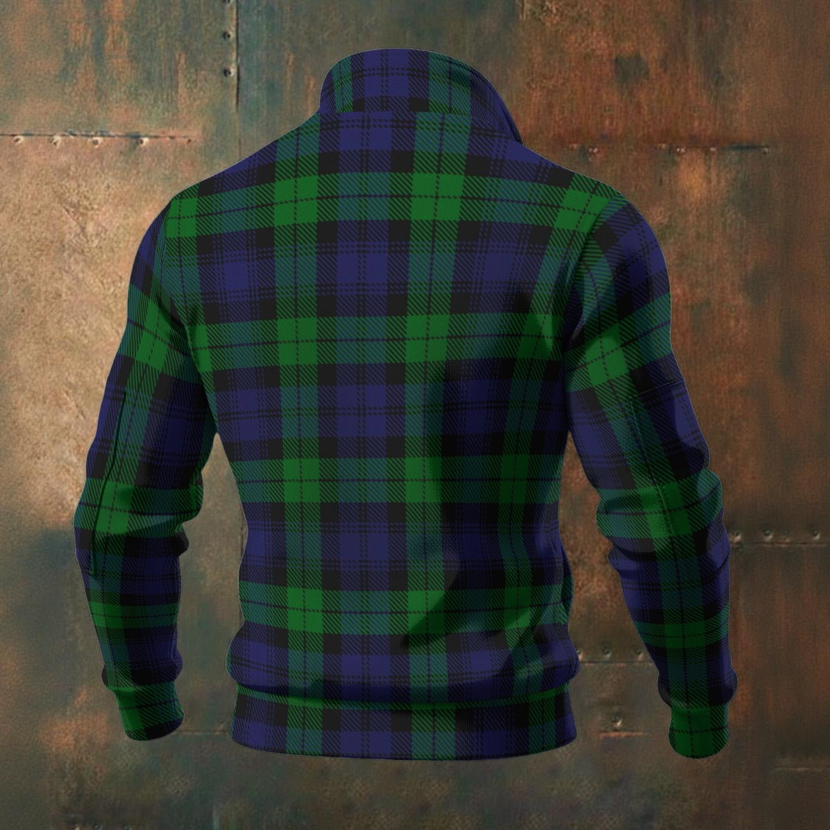 Black Watch Tartan | Men's Thick Knit Fleece Jacket