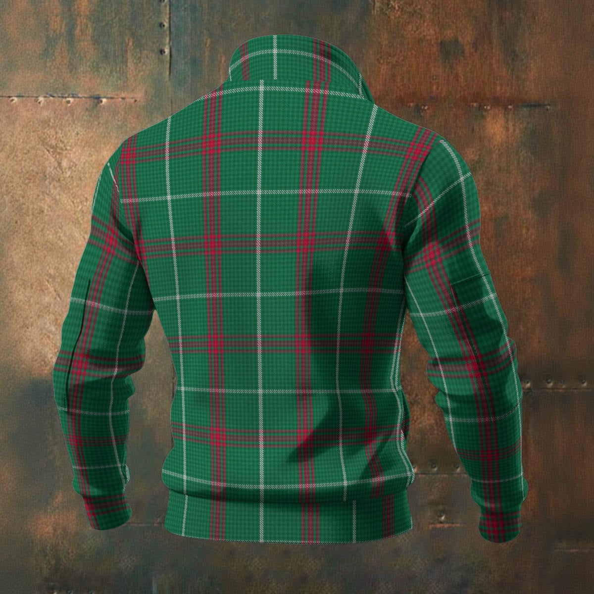 Welsh - National Tartan | Men's Thick Knit Fleece Jacket