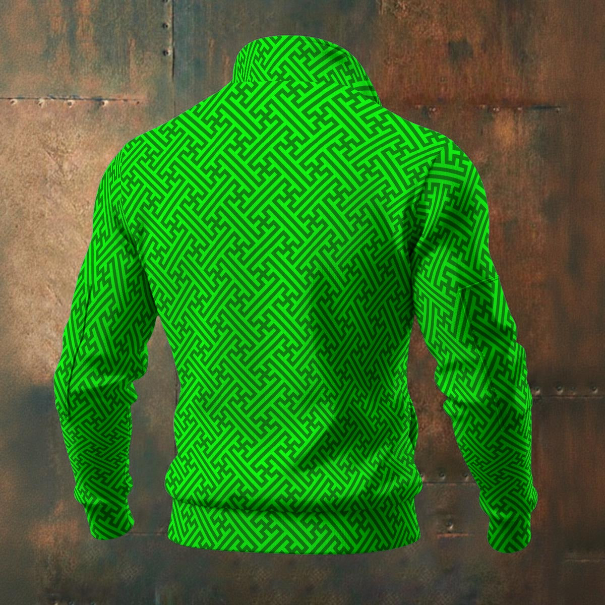 Japanese - Wagara - Sayagata - Men's Thick Knit Fleece Jacket