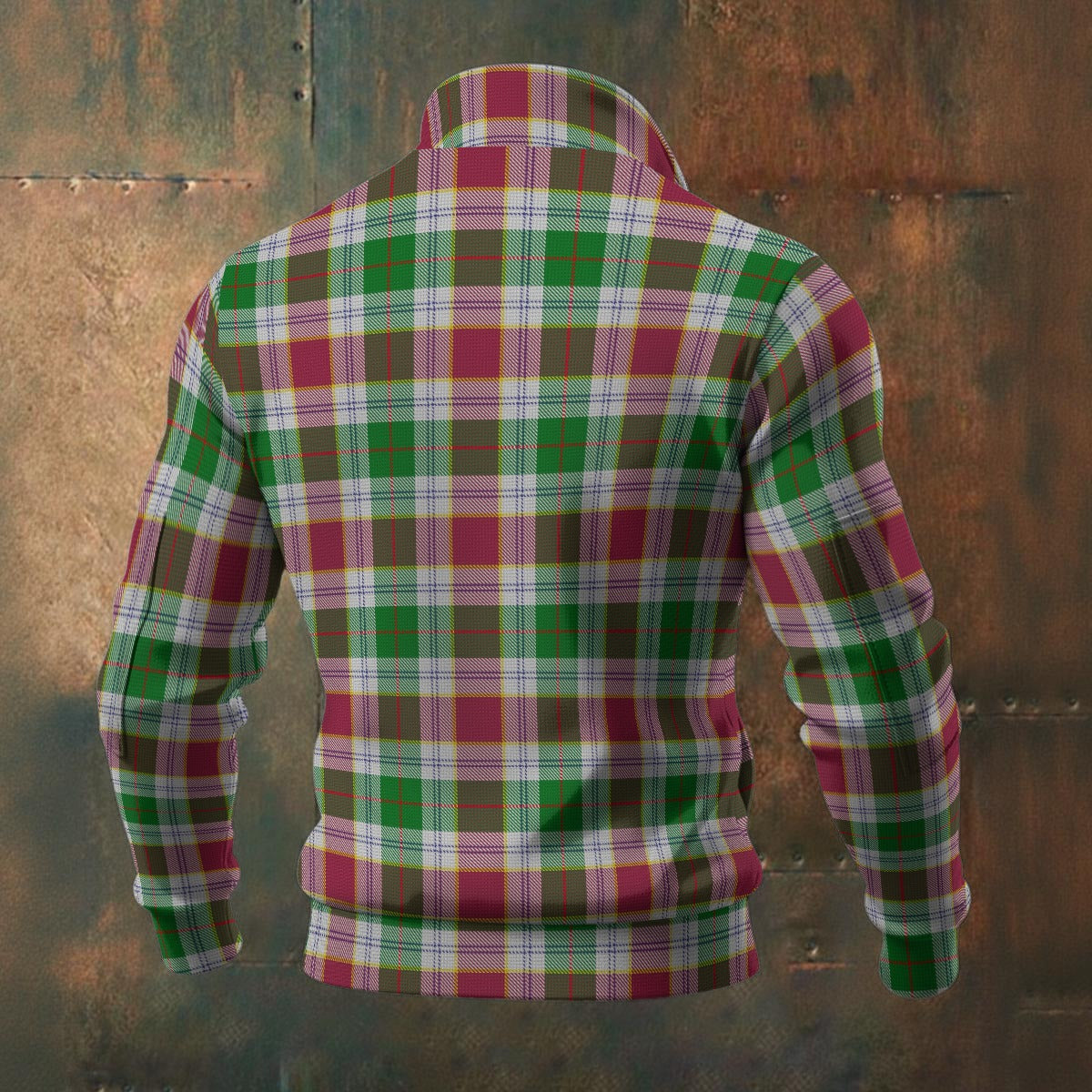 Cornish - Rosevear Tartan | Men's Thick Knit Fleece Jacket