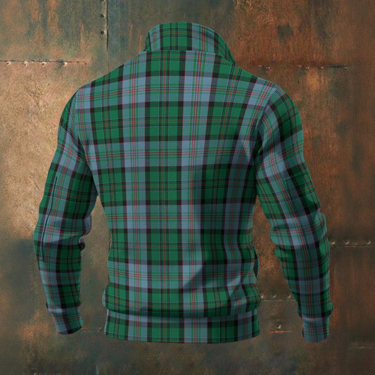 Irish - Munster Tartan | Men's Thick Knit Fleece Jacket