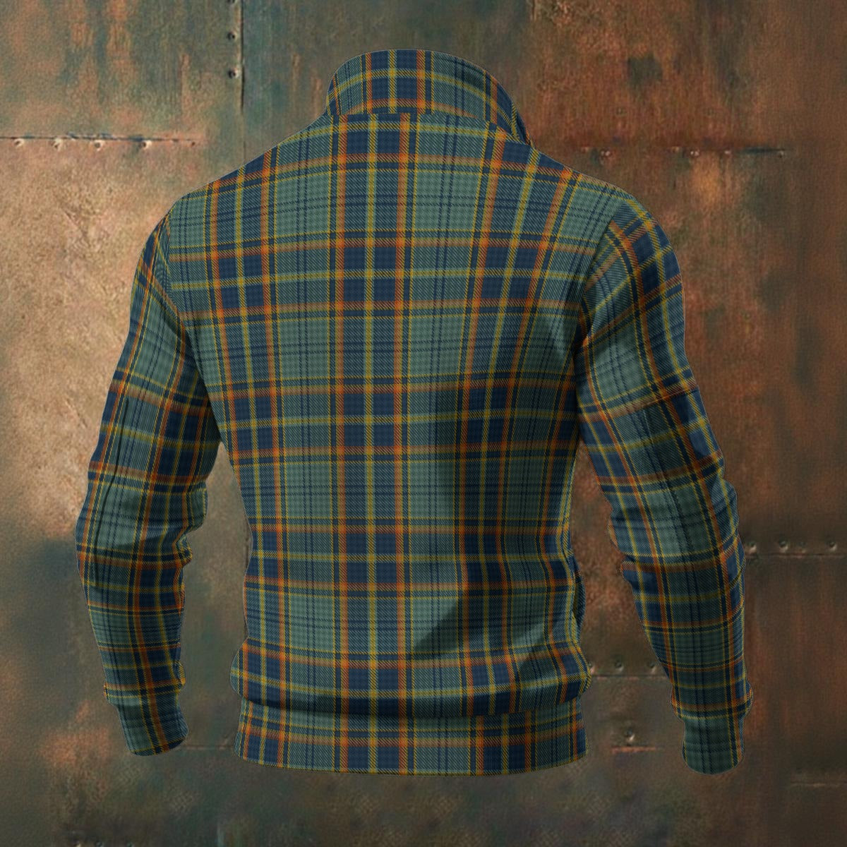Irish - County Antrim Tartan | Men's Thick Knit Fleece Jacket