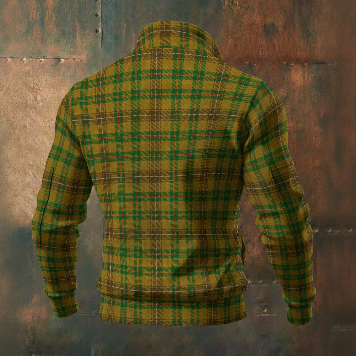 Irish - County Connaught Tartan | Men's Thick Knit Fleece Jacket