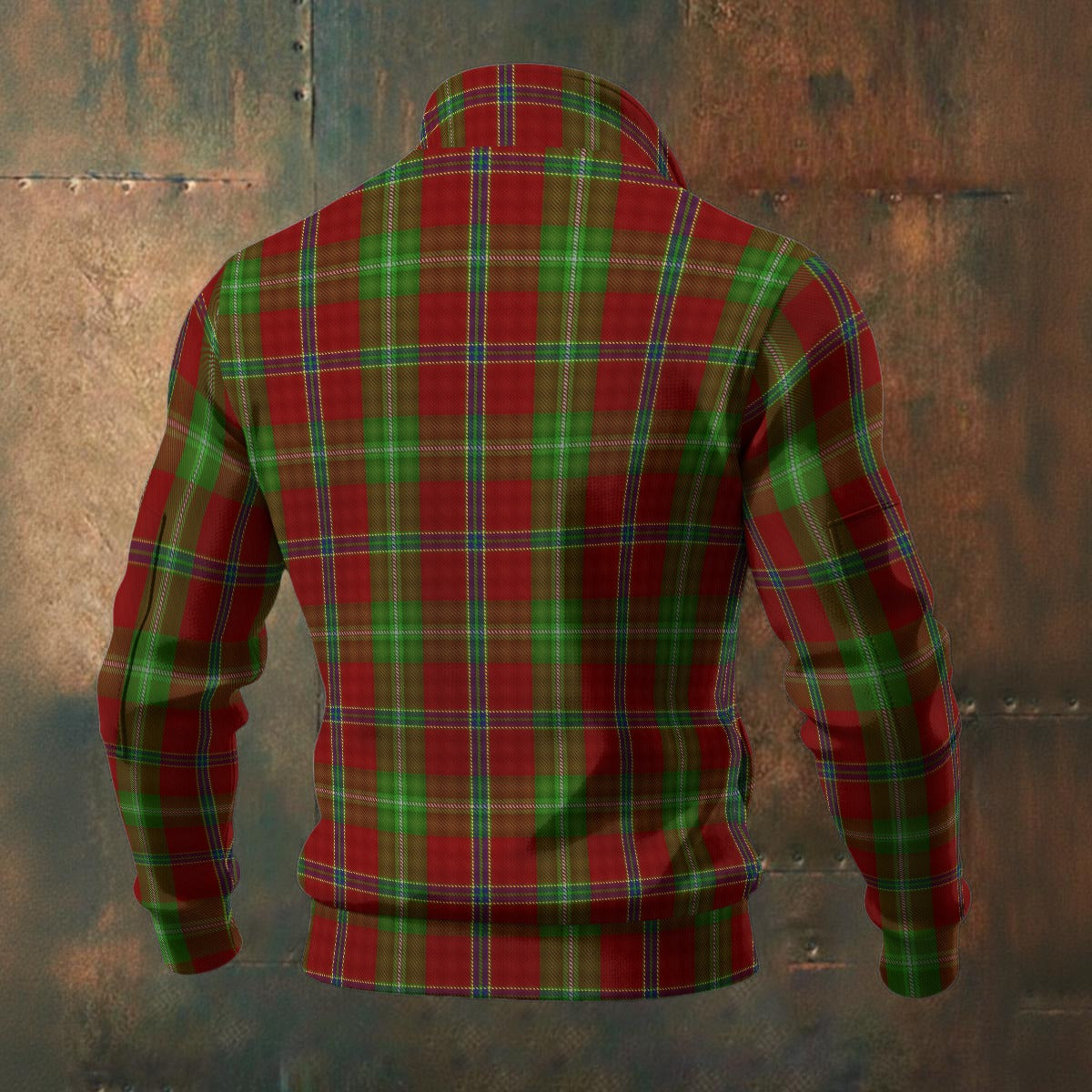 Irish - County Connemara Tartan | Men's Thick Knit Fleece Jacket