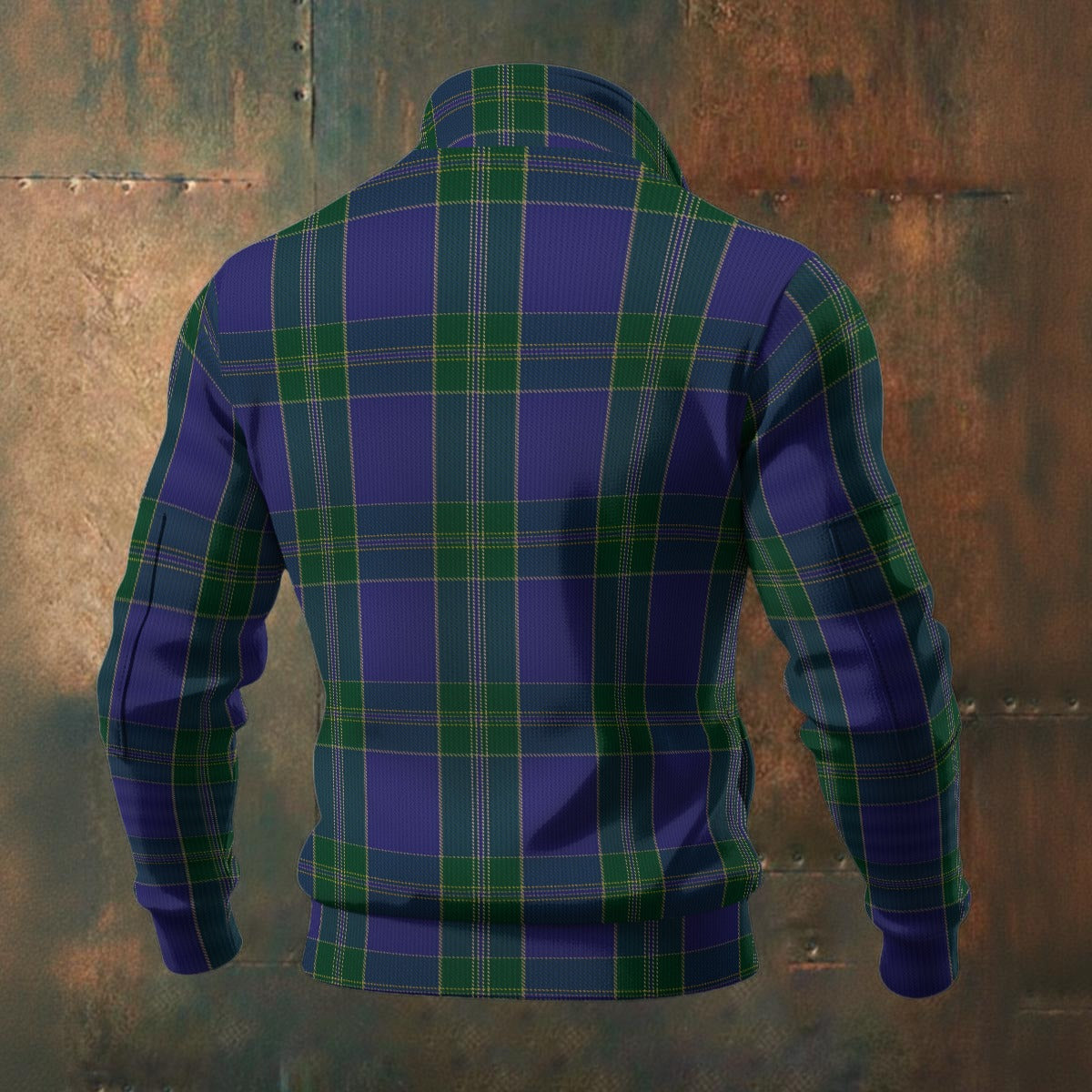 Welsh - Lewis Tartan | Men's Thick Knit Fleece Jacket