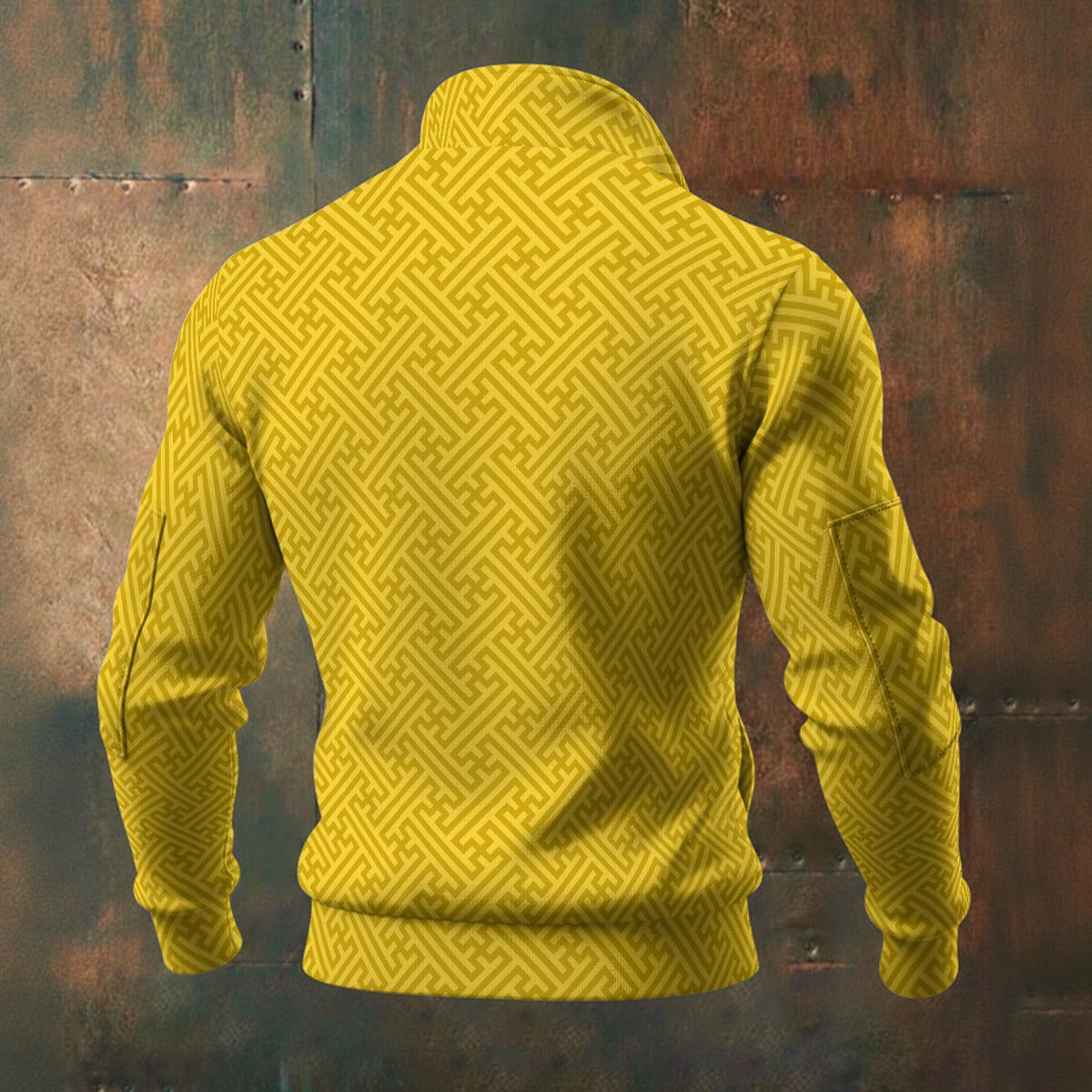 Japanese - Wagara - Sayagata - Men's Thick Knit Fleece Jacket