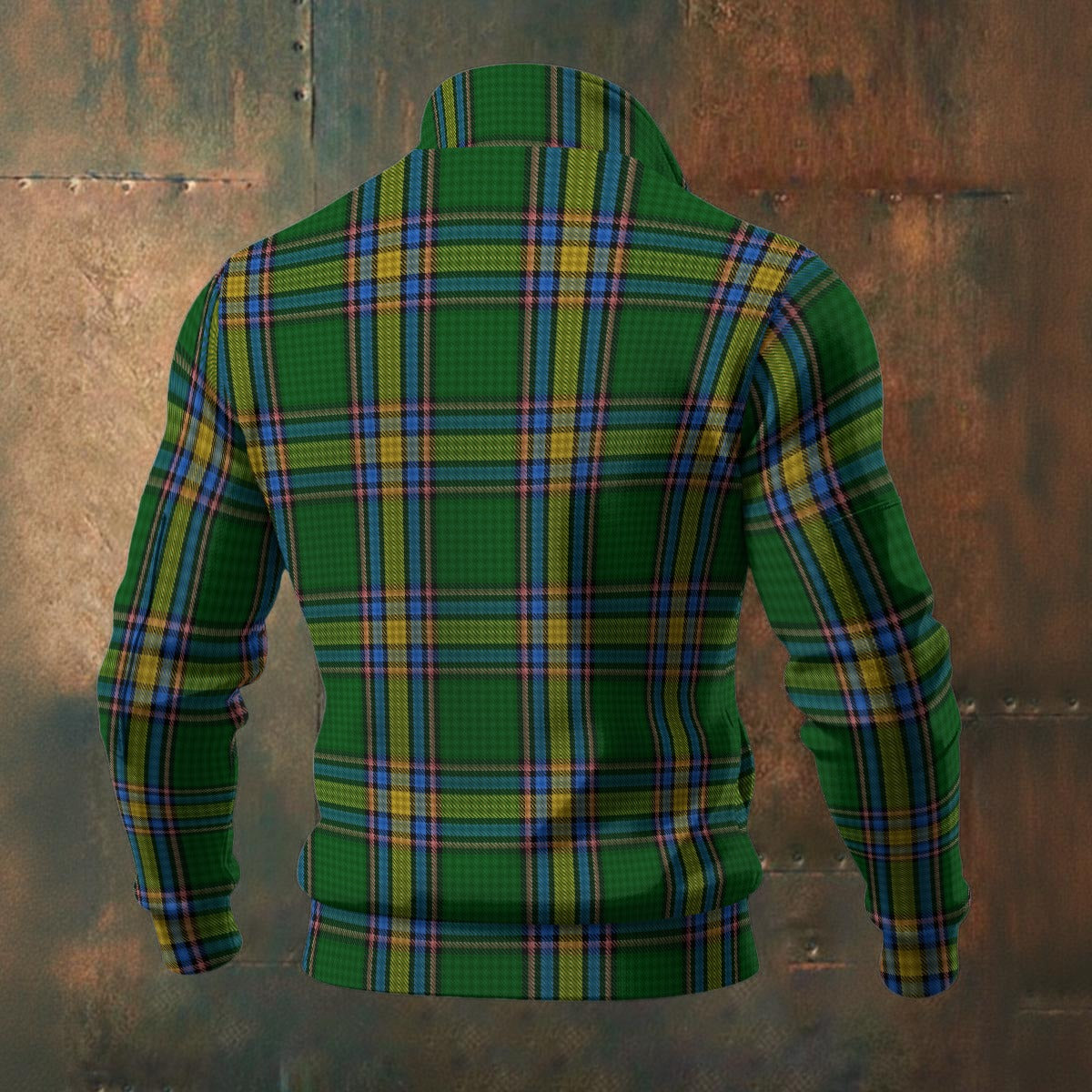 Canada - Alberta Tartan | Men's Thick Knit Fleece Jacket