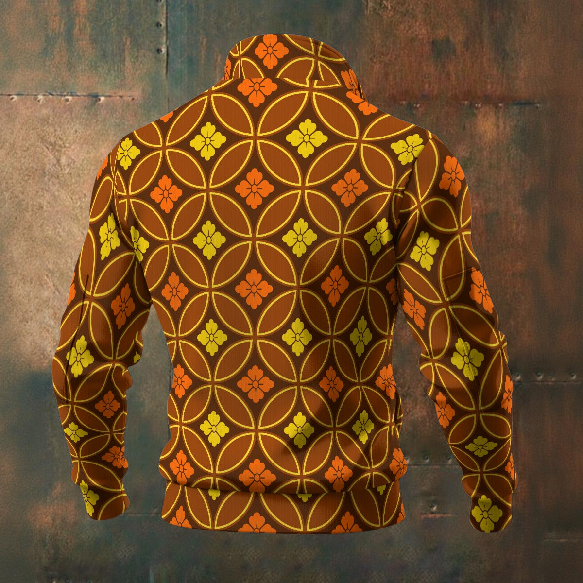 Japanese - Wagara - Shippo - Men's Thick Knit Fleece Jacket