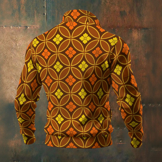 Japanese - Wagara - Shippo - Men's Thick Knit Fleece Jacket