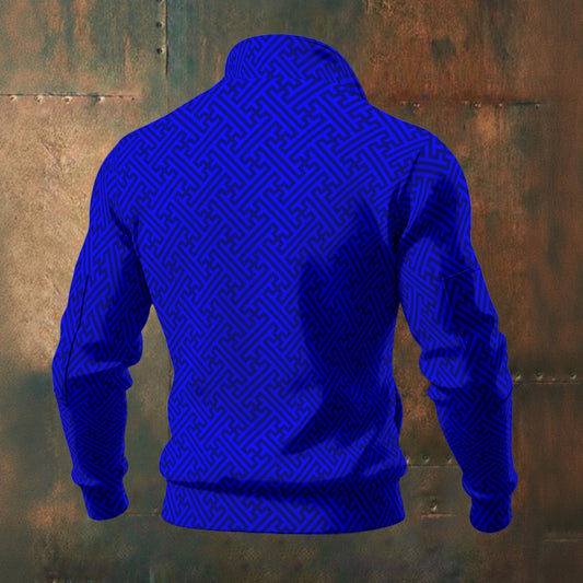 Japanese - Wagara - Sayagata - Men's Thick Knit Fleece Jacket