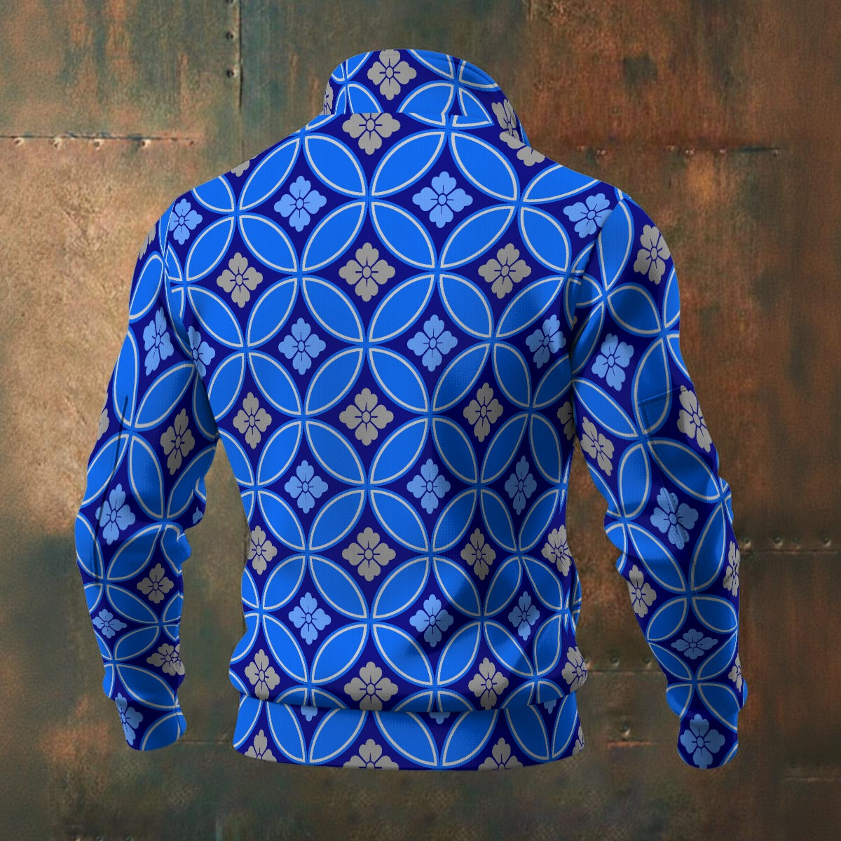 Japanese - Wagara - Shippo - Men's Thick Knit Fleece Jacket
