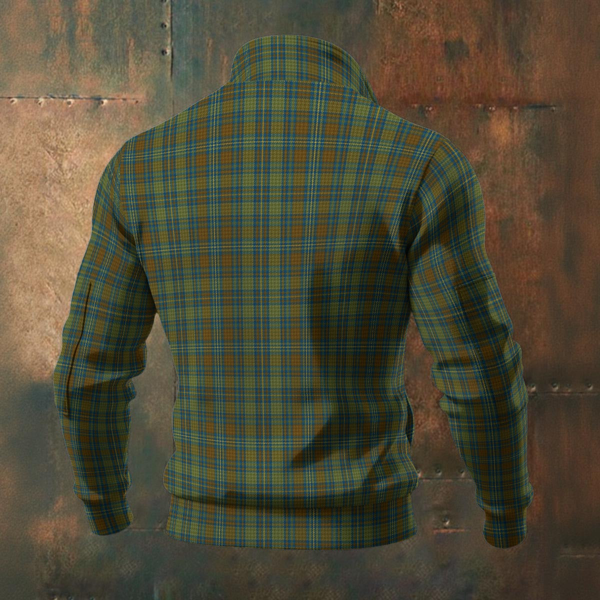 Irish - County Kerry Tartan | Men's Thick Knit Fleece Jacket